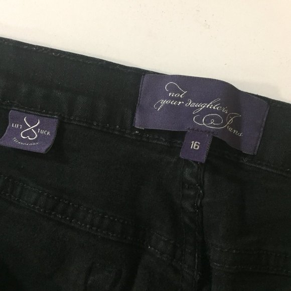 NYDJ Straight Leg Marilyn Jeans, size 16, Black - Picture 4 of 8